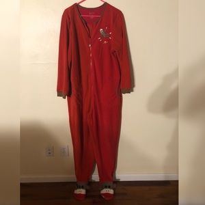 Sock monkey onesie pajamas in XL